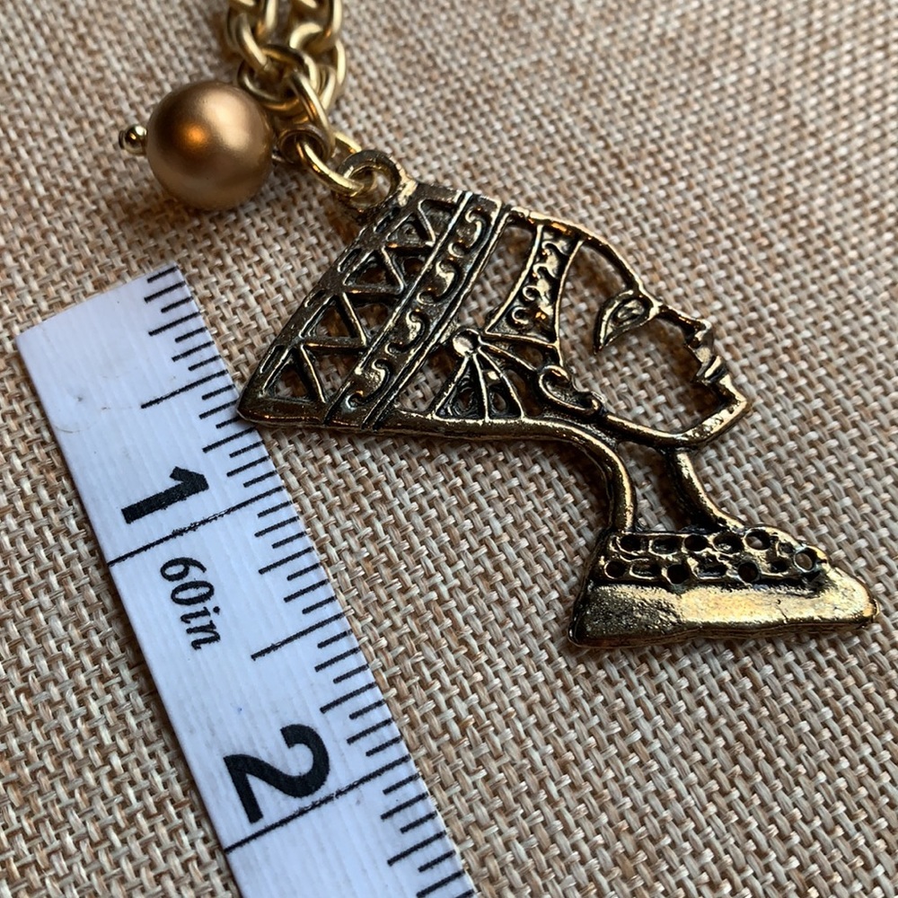 Ancient Egypt Upcycle Necklace One of a kind Design by Twinsdesign Handmade - Picture 5 of 15